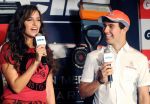 Neha Dhupia, Sergio Perez during a Gillette promotional event in Mumbai on 23rd Oct 2013
